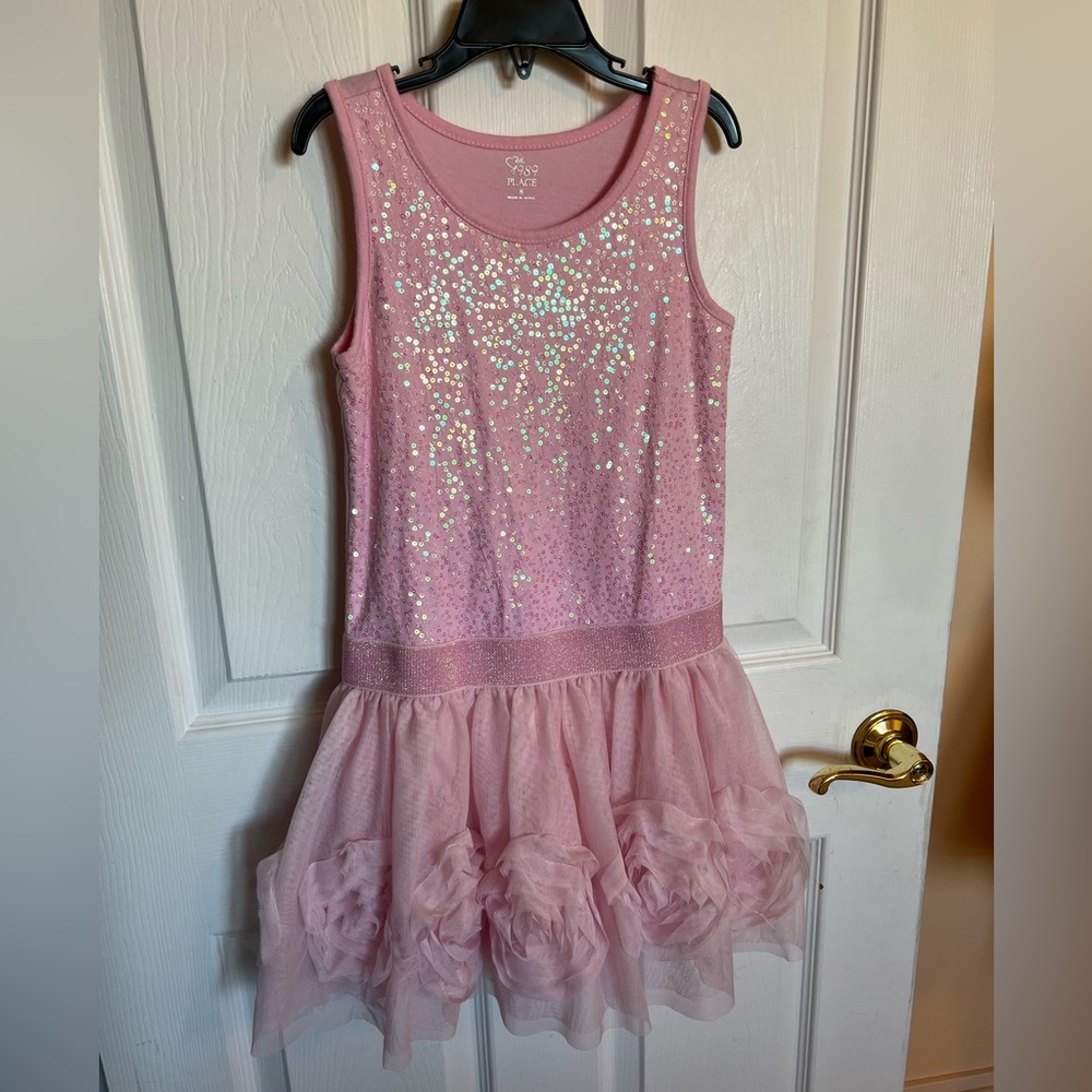 Pink Sparkly Dress - Girls Size 8 - 1989 Place